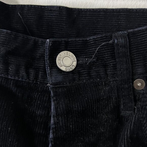 Helmut Lang Black Button Fly 5 Pocket Straight Corduroy Pants Men's Size 30 - Picture 3 of 16